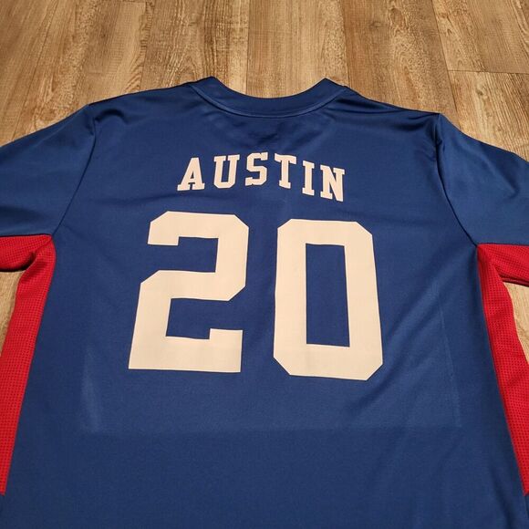 Majestic Chicago Cubs Cool Base Custom Jersey "AUSTIN 20" Made Shirt Mens Large - Picture 6 of 8